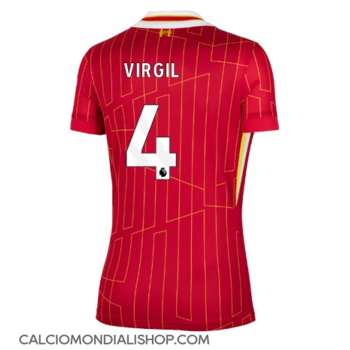 Maglie da calcio Liverpool Virgil van Dijk #4 Prima Maglia Femminile 2024-25 Manica Corta